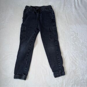 Cat & Jack Kids Dark Gray Black Cargo Jeans 5t
